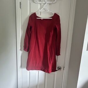 Red shirt dress